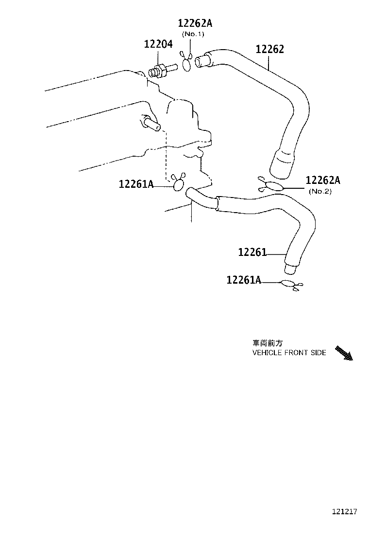 12211-0T030 CASE, VENTILATION, NO.1 product image
