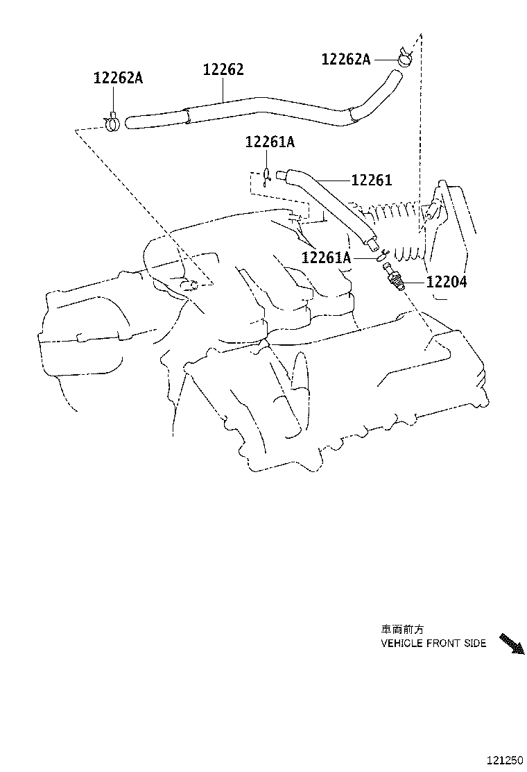 12262-0P020 HOSE, VENTILATION, NO.2 product image