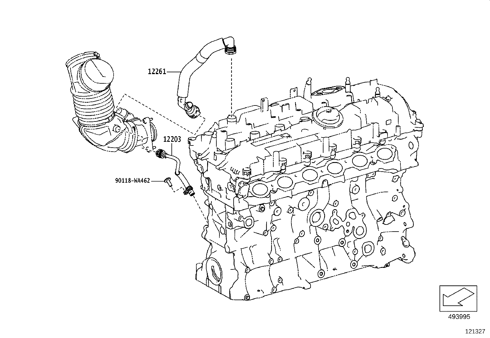 12262-WAA02 PIPE SUB-ASSY, VENTILATION product image