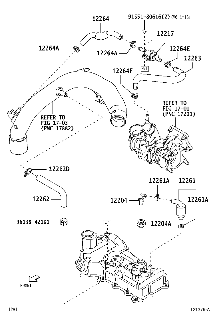 12262-B1050 HOSE, VENTILATION, NO.2 product image