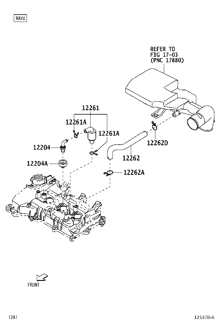 12262-B1050 HOSE, VENTILATION, NO.2 product image