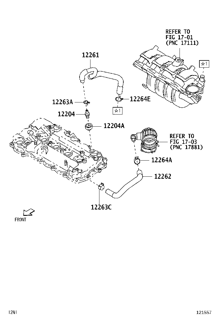 12204-BZ070 VALVE SUB-ASSY, VENTILATION product image