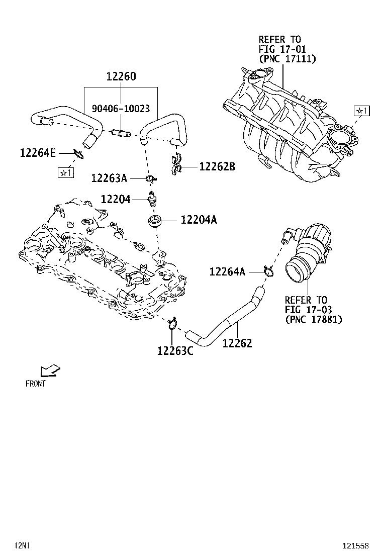 12204-BZ070 VALVE SUB-ASSY, VENTILATION product image