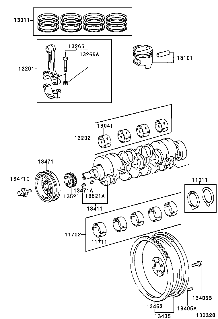 88451-0B050 PULLEY, CRANKSHAFT, NO.2 product image