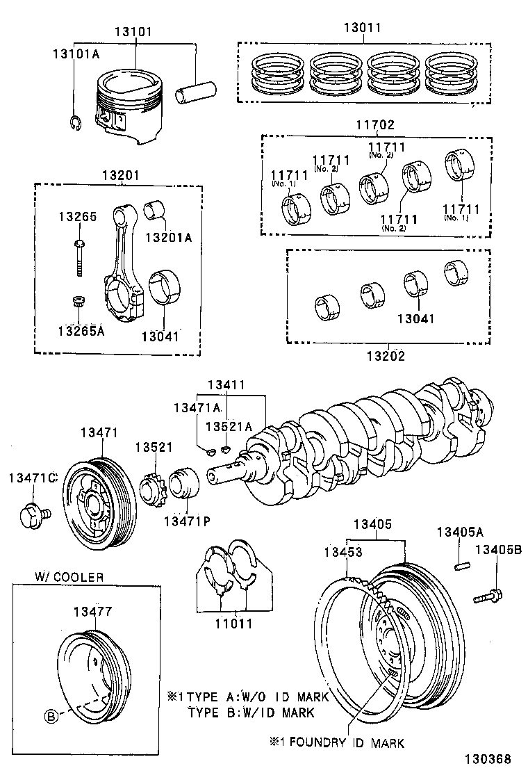 88451-0B050 PULLEY, CRANKSHAFT, NO.2 product image