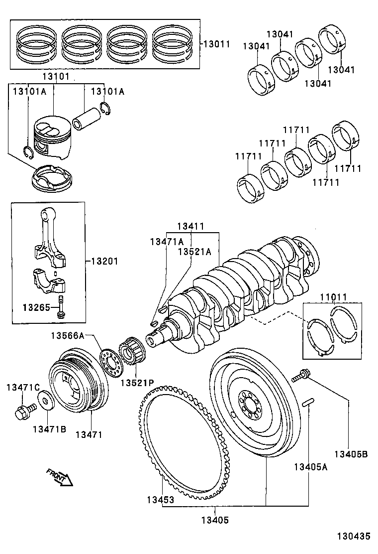 11701-22010 BEARING, CRANKSHAFT product image