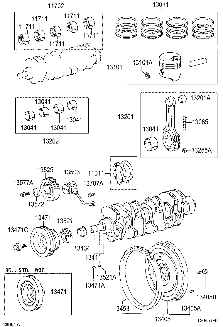 88451-36150 PULLEY, CRANKSHAFT, NO.2 product image