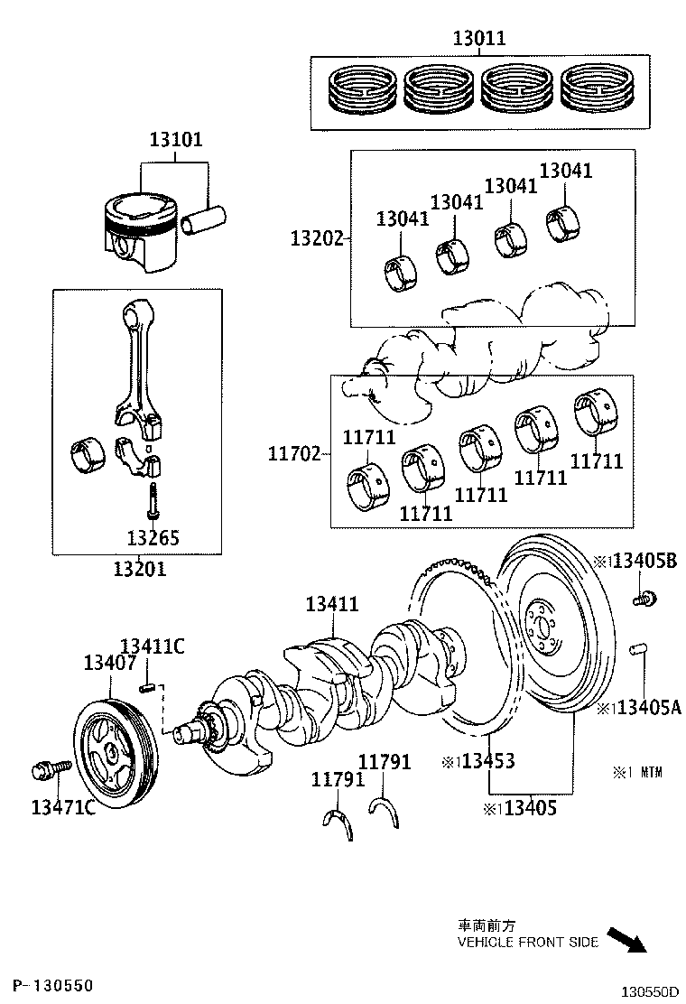 90105-10441 BOLT, FLYWHEEL SETTING product image