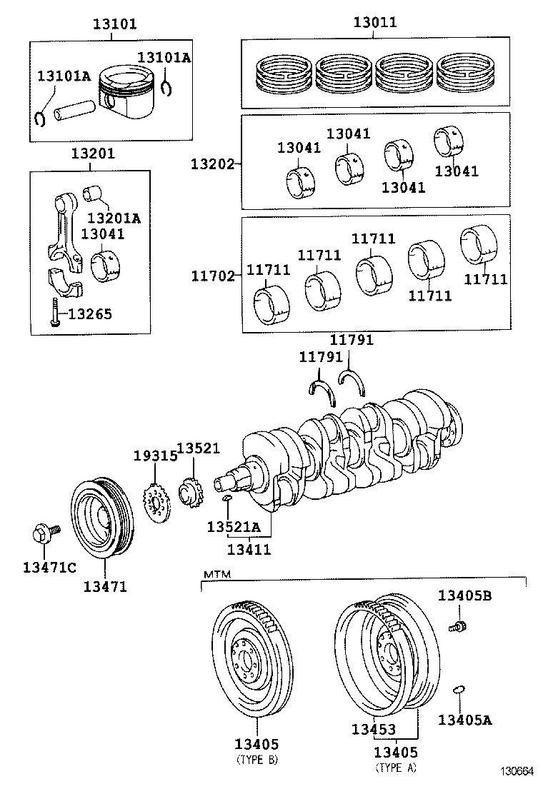 11701-0D020 BEARING, CRANKSHAFT product image