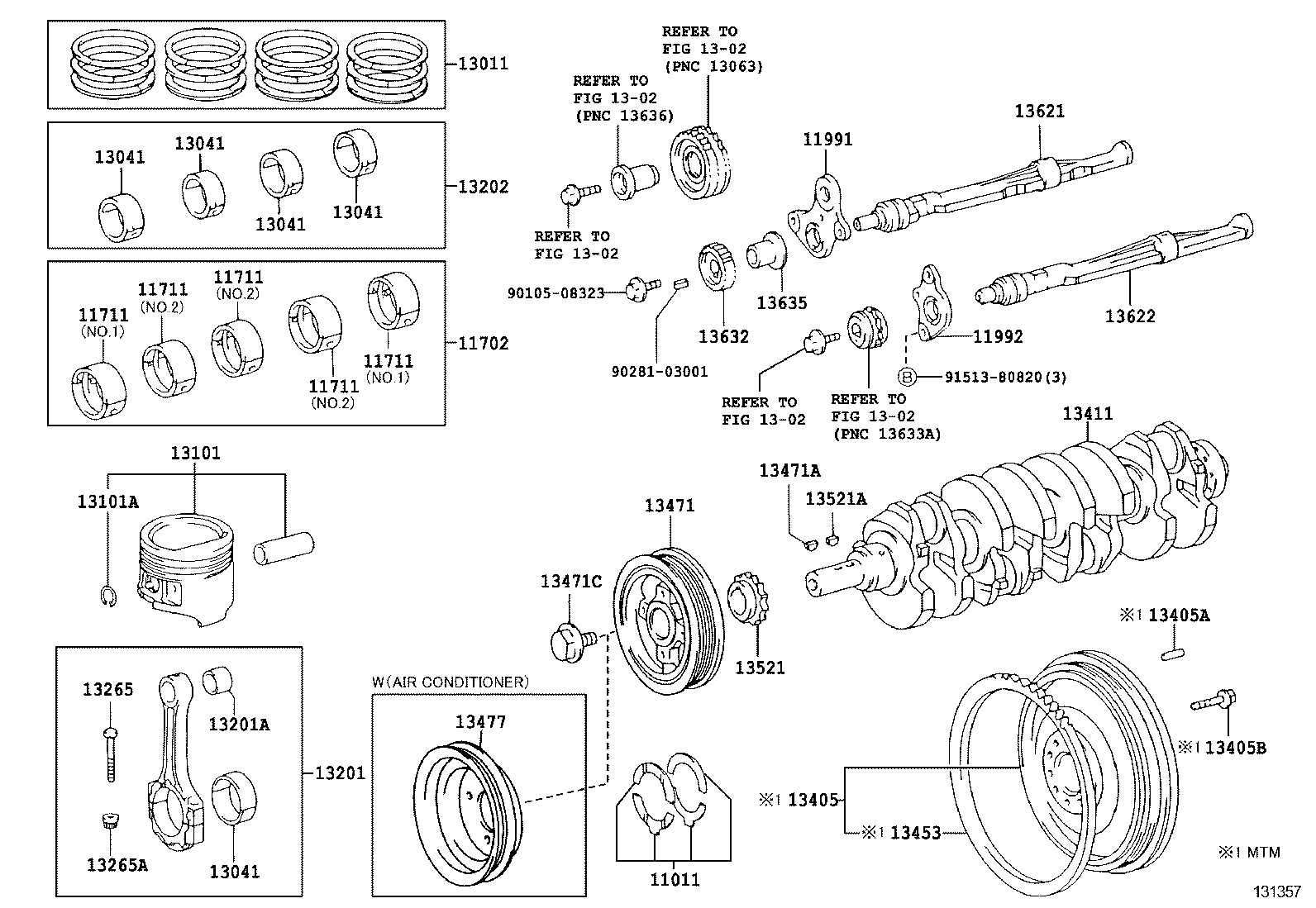88451-95J01 PULLEY, CRANKSHAFT, NO.2 product image
