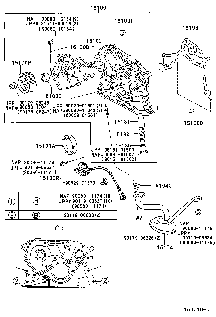 90080-19011 SENSOR, CRANK POSITION product image