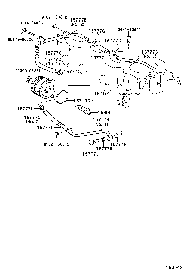 16258-28020 GASKET(FOR OIL COOLER PIPE UNION BOLT) product image