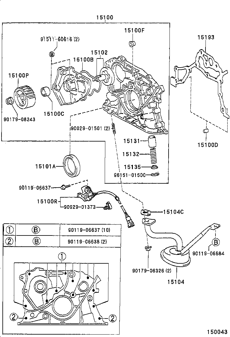 15188-74050 RING, O(FOR OIL PUMP) product image