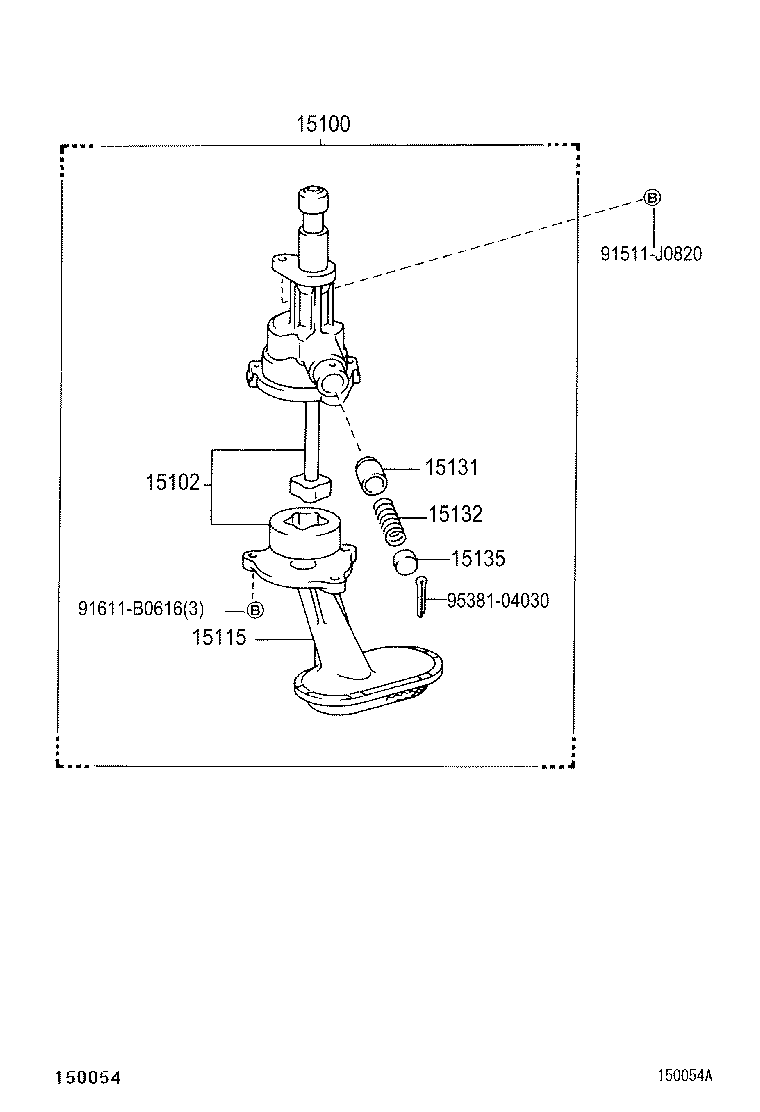 15104-74131 STRAINER SUB-ASSY, OIL product image