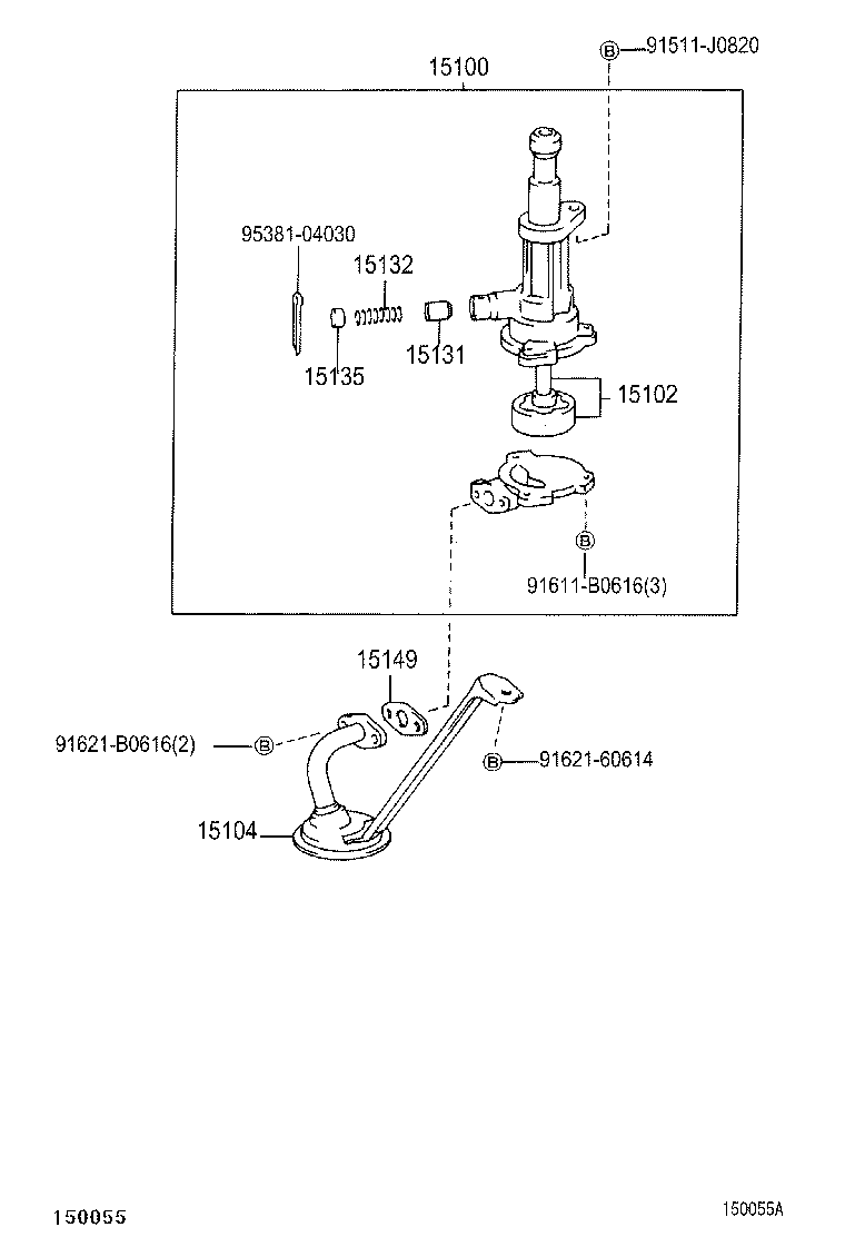 15104-74131 STRAINER SUB-ASSY, OIL product image