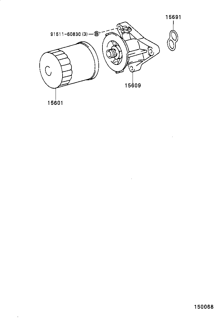 15609-64040 BRACKET SUB-ASSY, OIL FILTER product image