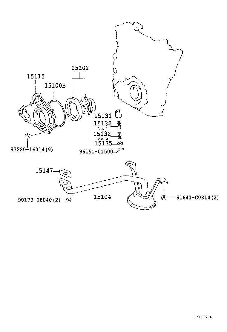 15104-75020 STRAINER SUB-ASSY, OIL product image