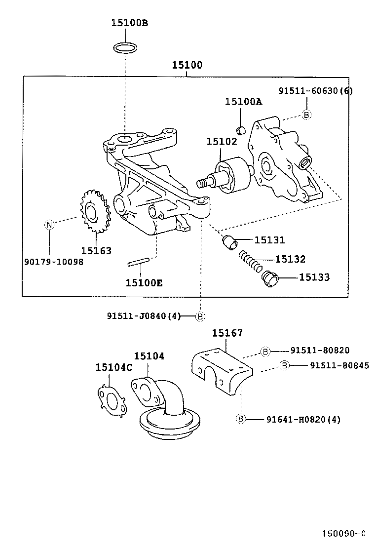 15100-32010 PUMP ASSY, OIL product image