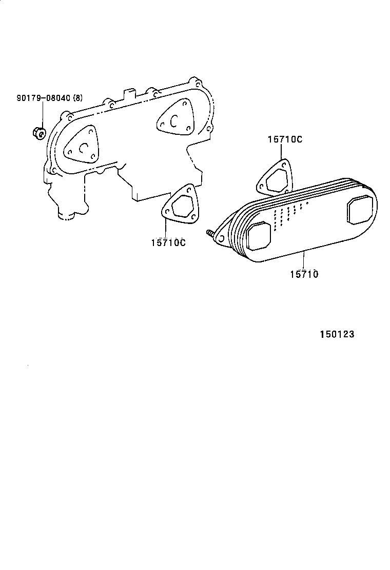 15710-61020 COOLER ASSY, OIL product image