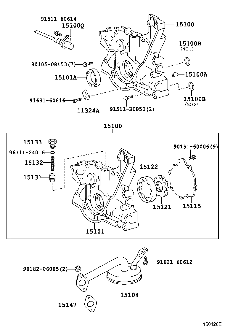 15115-46090 COVER, OIL PUMP product image
