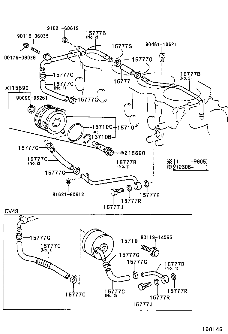 15710-64140 COOLER ASSY, OIL product image
