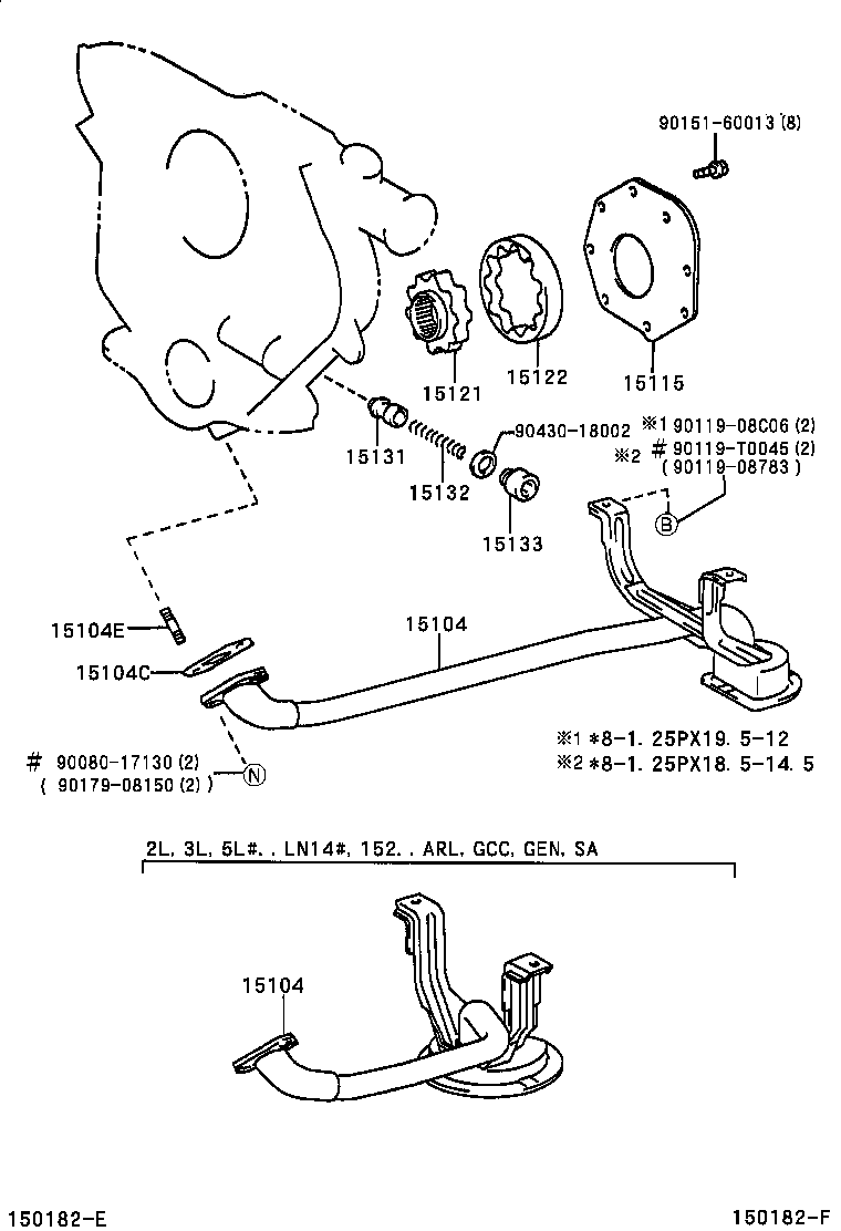 15104-05050 STRAINER SUB-ASSY, OIL product image