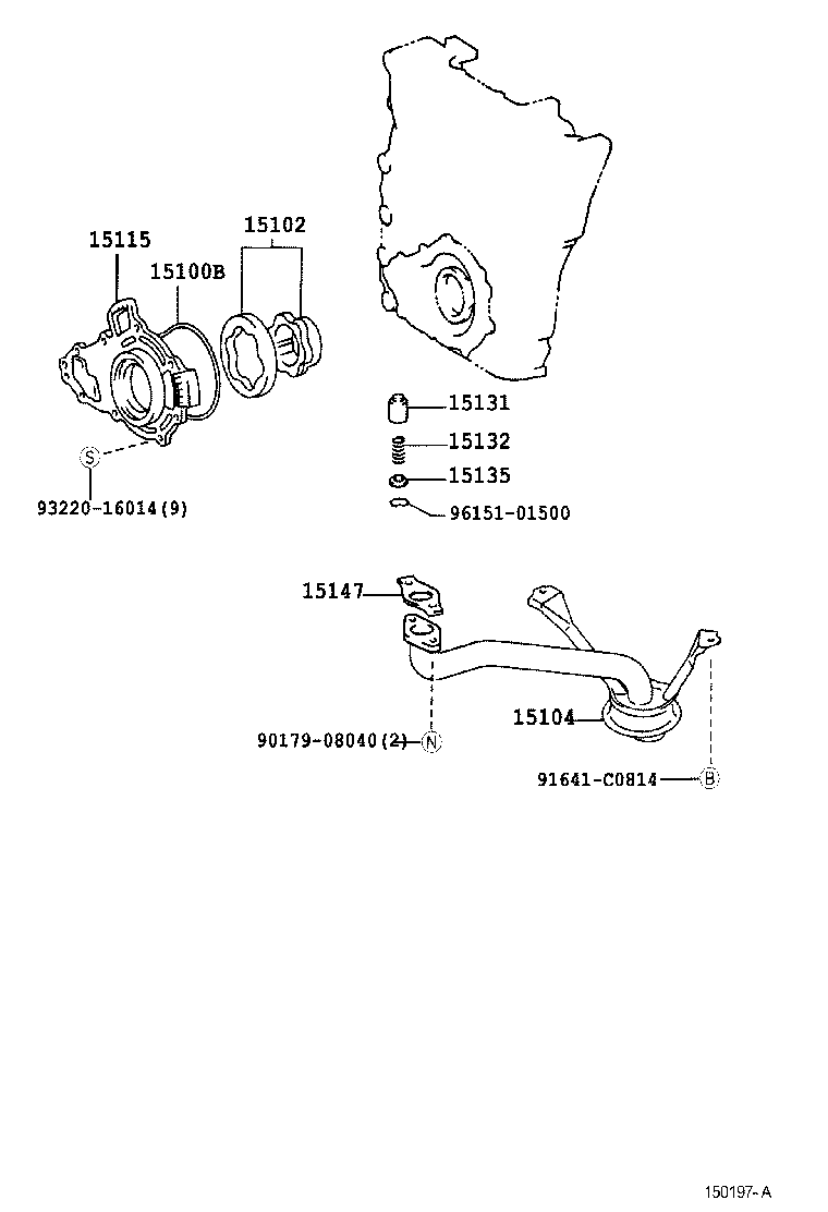 15104-05050 STRAINER SUB-ASSY, OIL product image