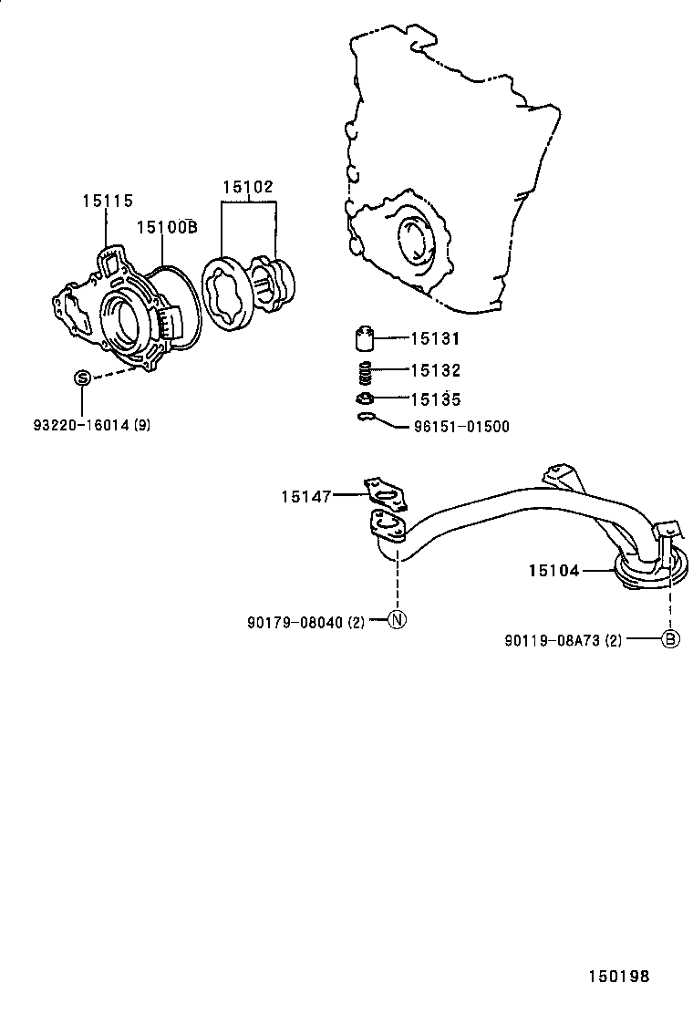 15193-67011 GASKET, OIL PUMP product image