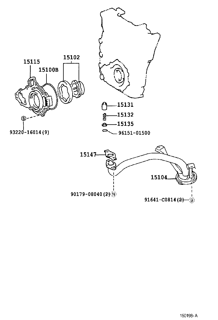 15104-05050 STRAINER SUB-ASSY, OIL product image