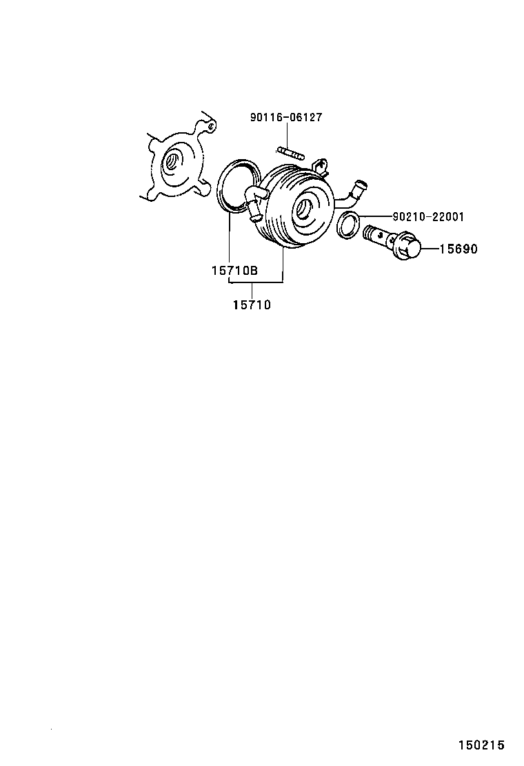 15700-16090 COOLER ASSY, OIL product image