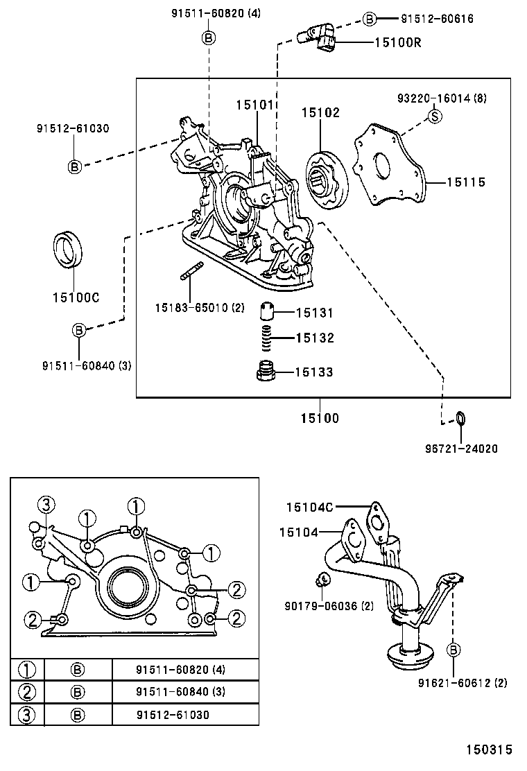 15103-75020 ROTOR SET, OIL PUMP product image