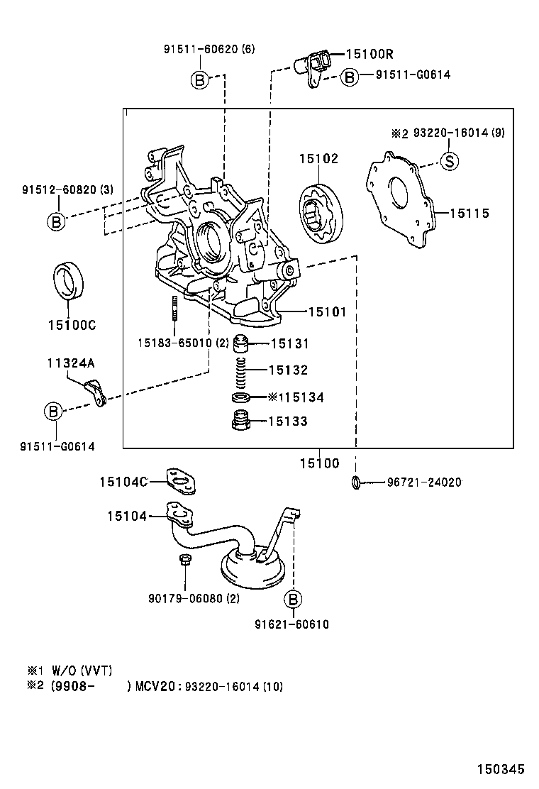 15103-20040 ROTOR SET, OIL PUMP product image