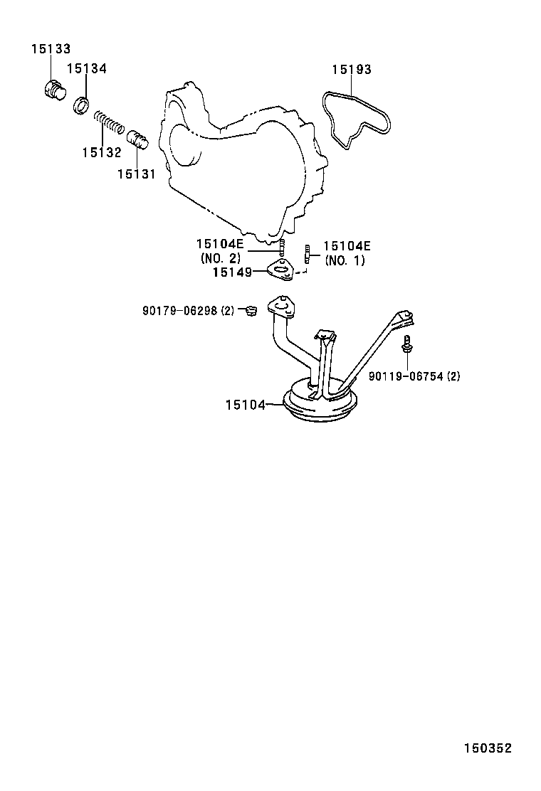 15104-05050 STRAINER SUB-ASSY, OIL product image