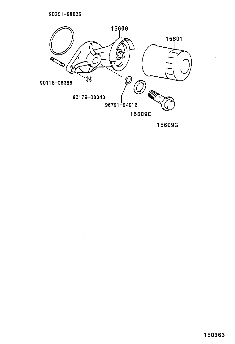 15691-13030 GASKET, OIL FILTER product image