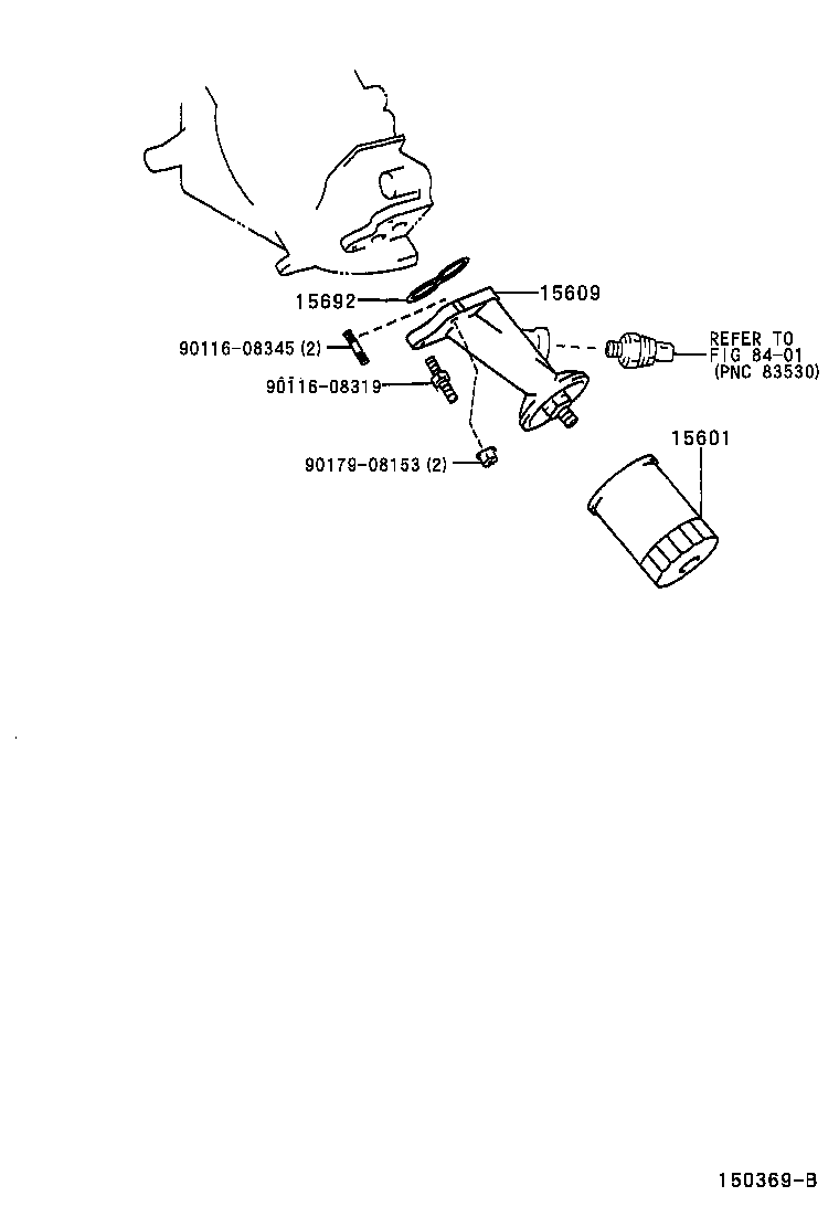 15609-50032 BRACKET SUB-ASSY, OIL FILTER product image