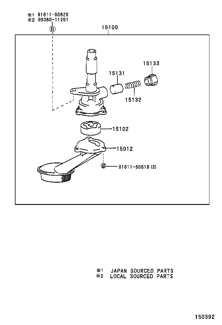15104-05030 STRAINER SUB-ASSY, OIL product image
