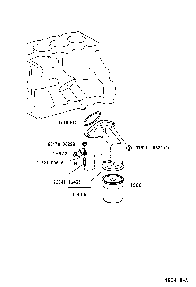 15671-97201 BRACKET SUB-ASSY, OIL FILTER product image