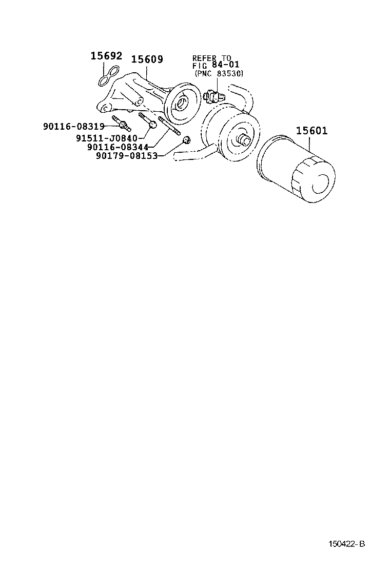 15609-50032 BRACKET SUB-ASSY, OIL FILTER product image