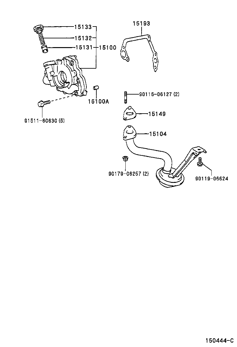 15132-46020 SPRING, OIL PUMP RELIEF VALVE product image