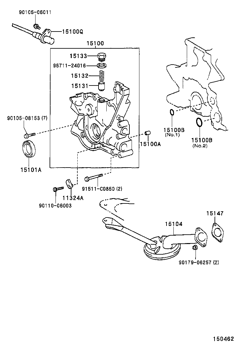 15100-46110 PUMP ASSY, OIL product image