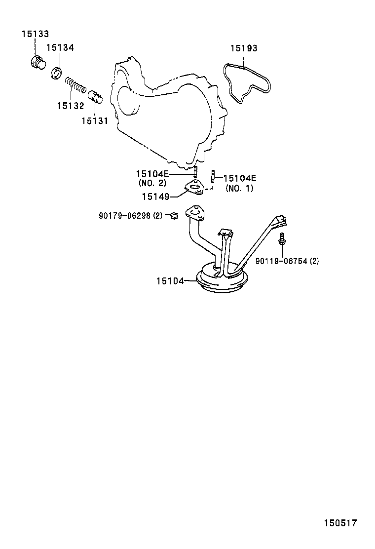 15193-67011 GASKET, OIL PUMP product image