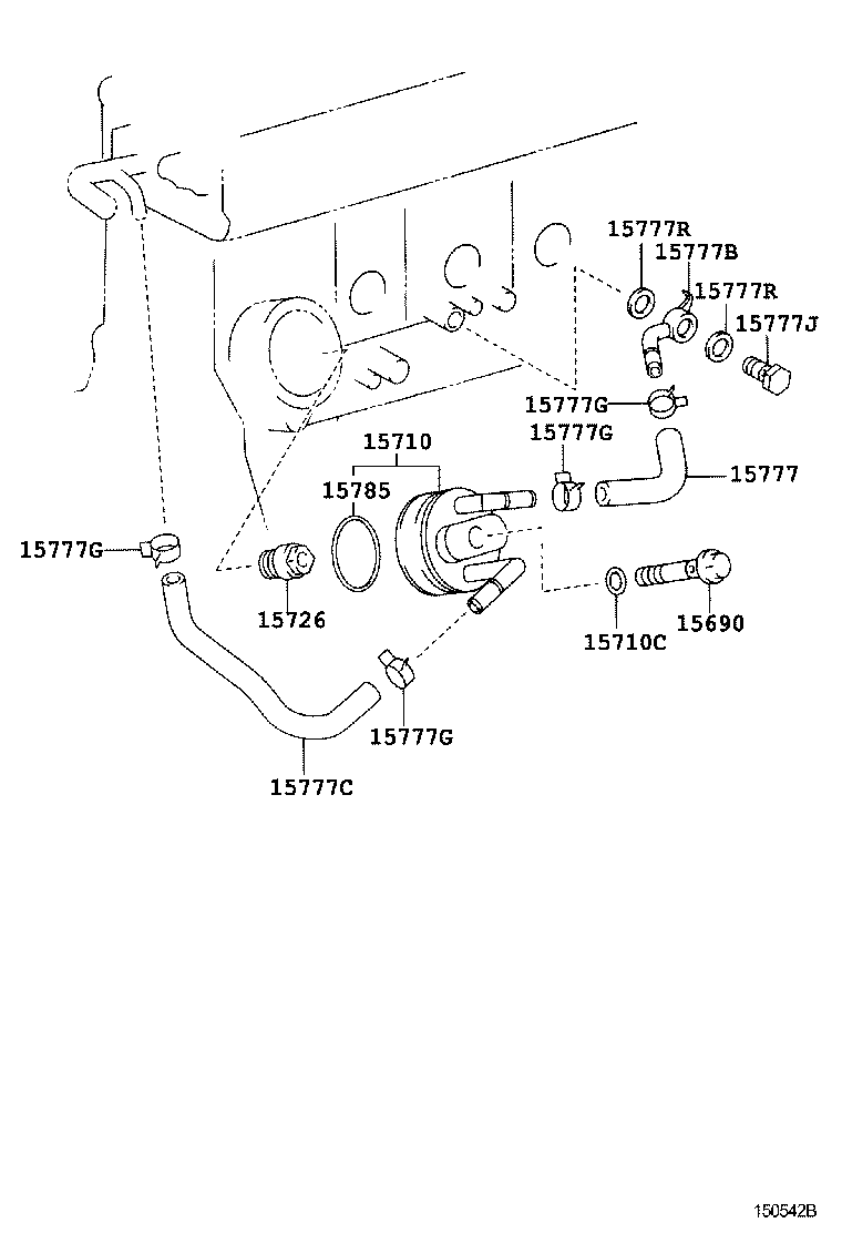 15710-27030 COOLER ASSY, OIL product image
