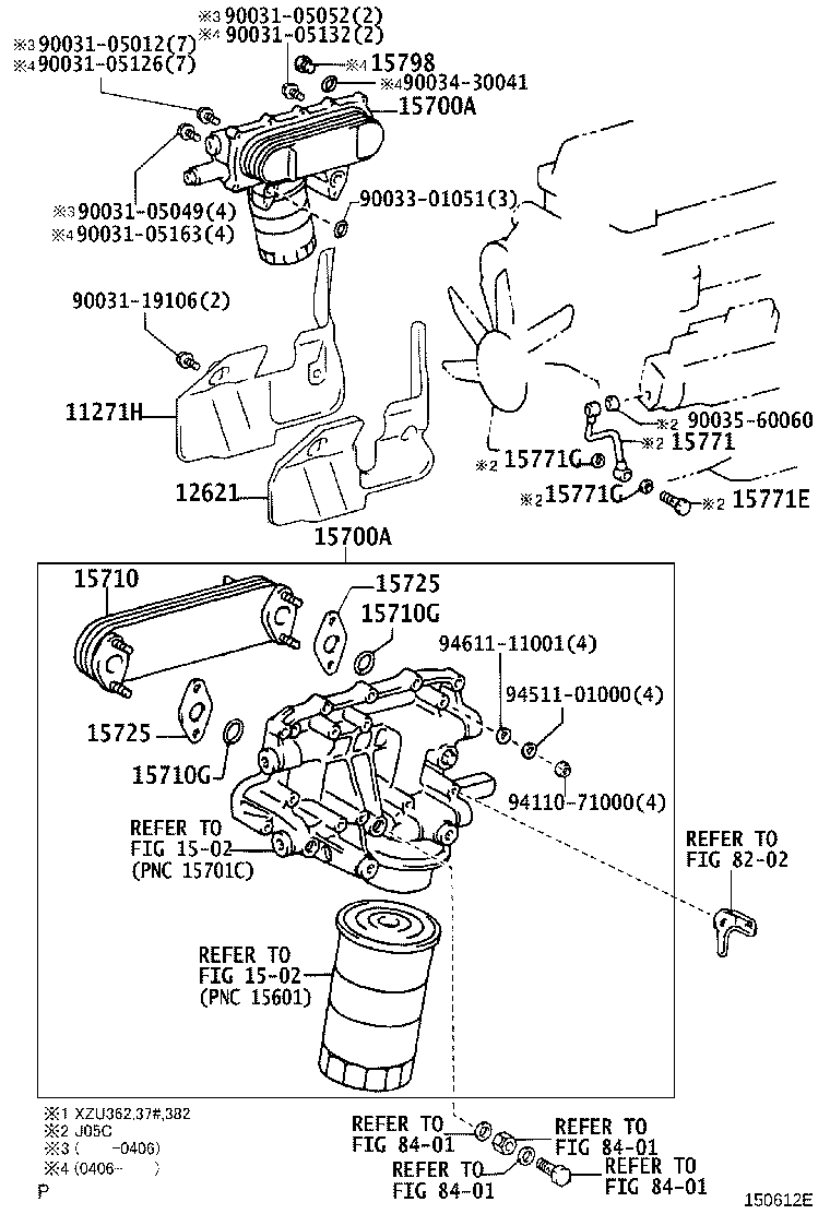 15700-78180 COOLER ASSY, OIL W/BRACKET product image