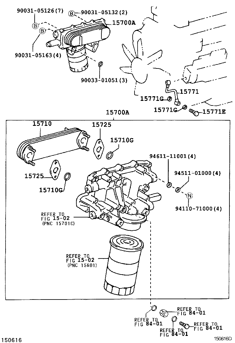15700-E0023 COOLER ASSY, OIL W/BRACKET product image