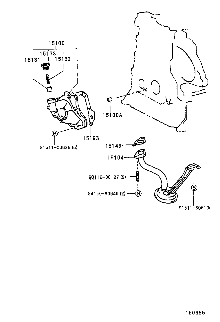 15104-64120 STRAINER SUB-ASSY, OIL product image