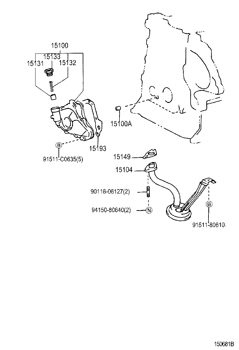 15100-0D041 PUMP ASSY, OIL product image