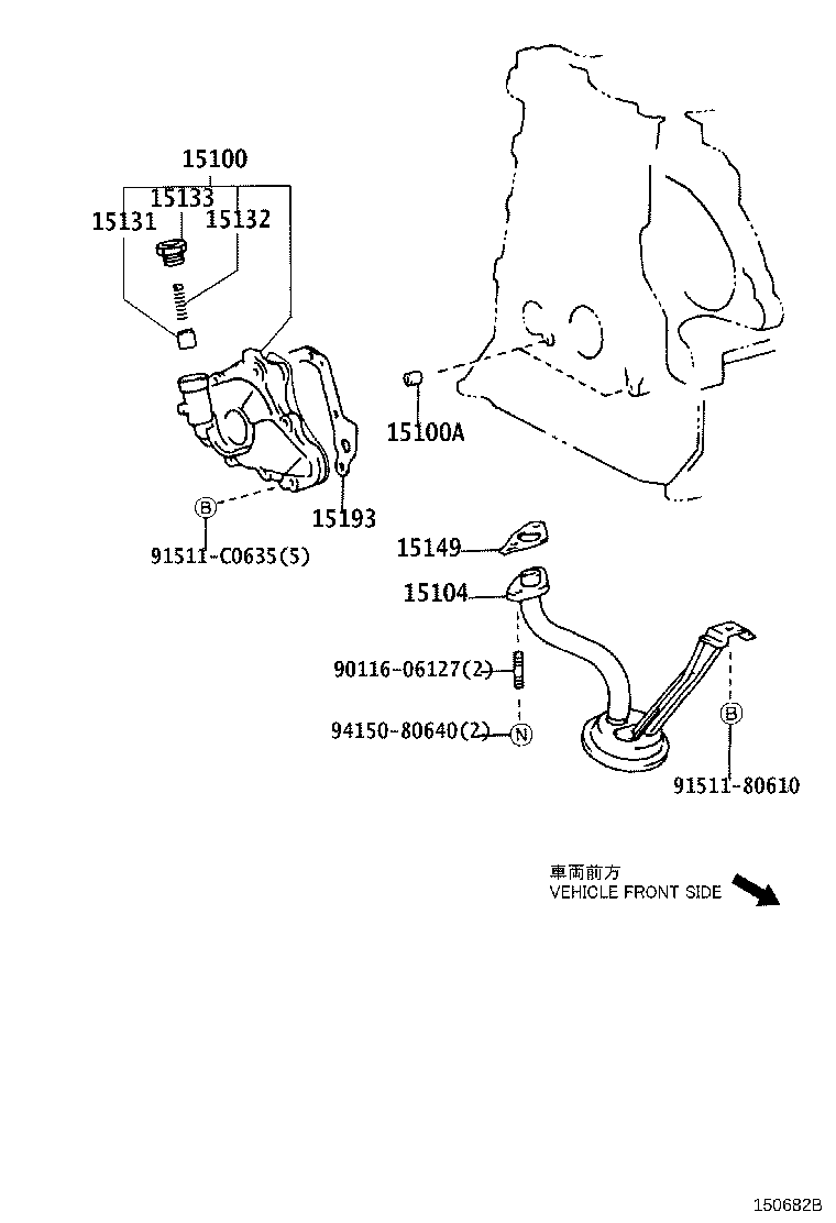 15163-0H030 GEAR, OIL PUMP DRIVE SHAFT product image