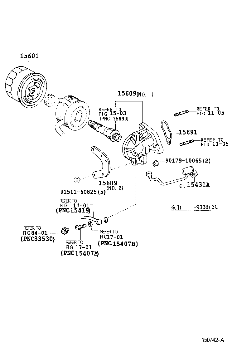 15609-64040 BRACKET SUB-ASSY, OIL FILTER product image