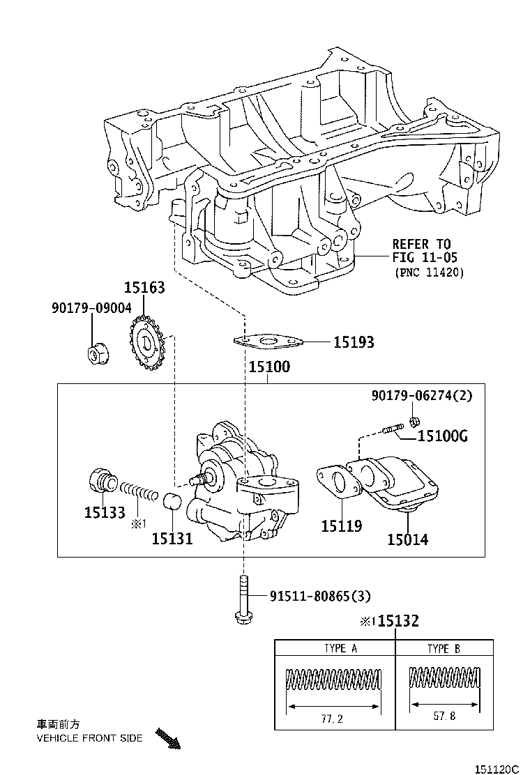 15132-0H020 SPRING, OIL PUMP RELIEF VALVE product image