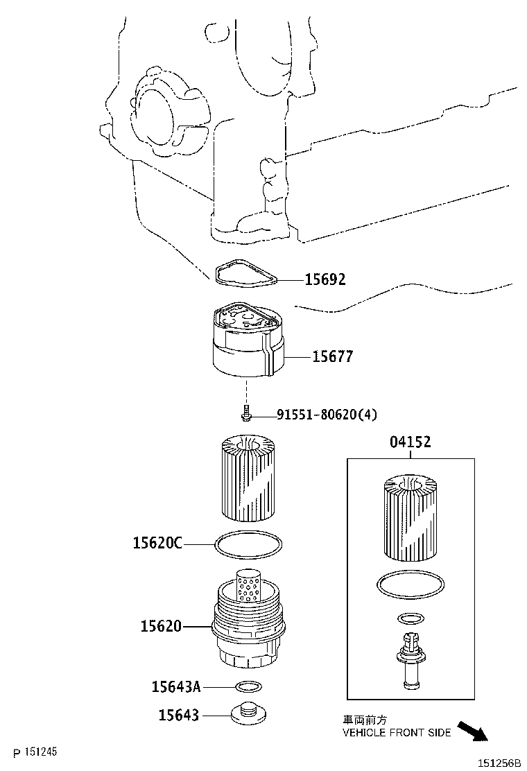 15643-31040 PLUG, OIL FILTER DRAIN product image
